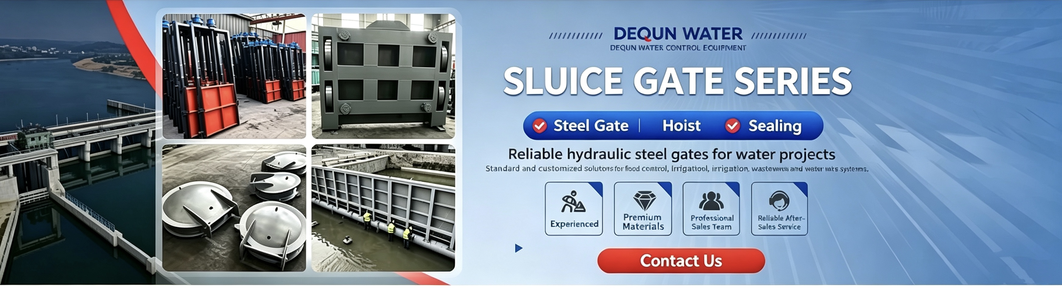 Cast Iron Gates & Hydraulic Steel Dams Manufacturer | Dequn